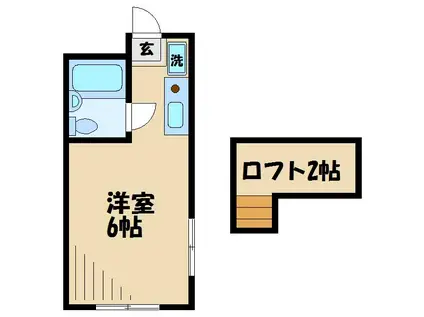 ホワイトウィングIII(ワンルーム/1階)の間取り写真