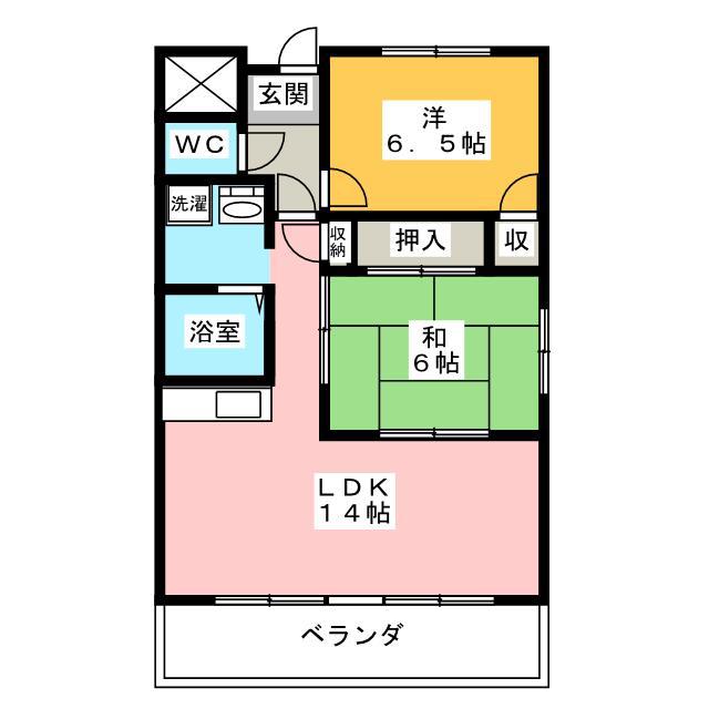 VIVRE21(2LDK/3階)の間取り写真