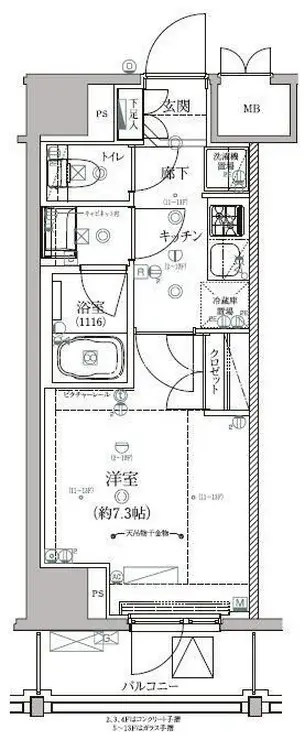 ヴィルドミール浅草橋 10階階 間取り