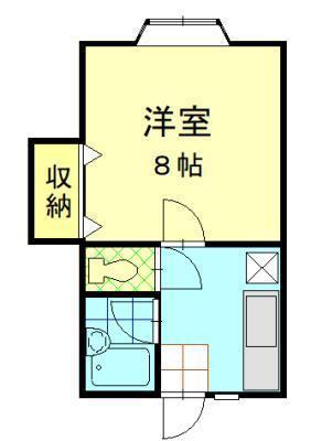 ハイツ陽明(1K/1階)の間取り写真