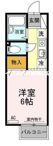 サンハイツASA(1K/2階)の間取り写真