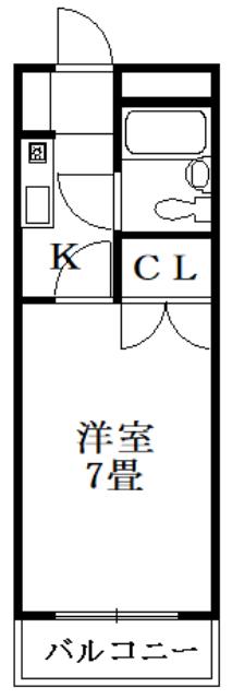 カサ コモダ6(1K/2階)の間取り写真