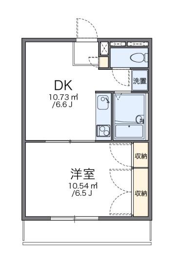 レオパレスT-アイランド(1DK/1階)の間取り写真