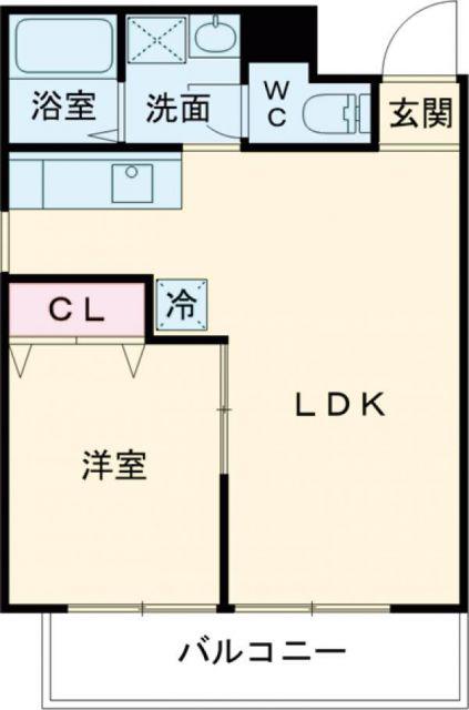 プレミール小野王子町(1LDK/2階)の間取り写真