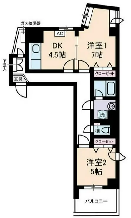 ソレイユ駒沢 7階階 間取り
