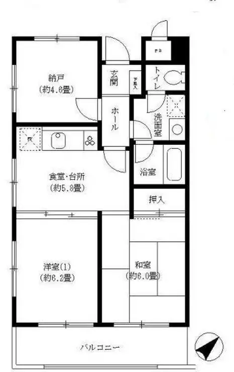 ベイシティメゾン石川町 7階階 間取り