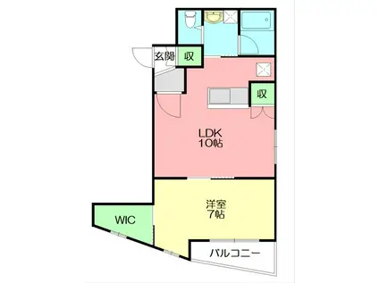 CASA DE FLOR鶴巻(1LDK/5階)の間取り写真