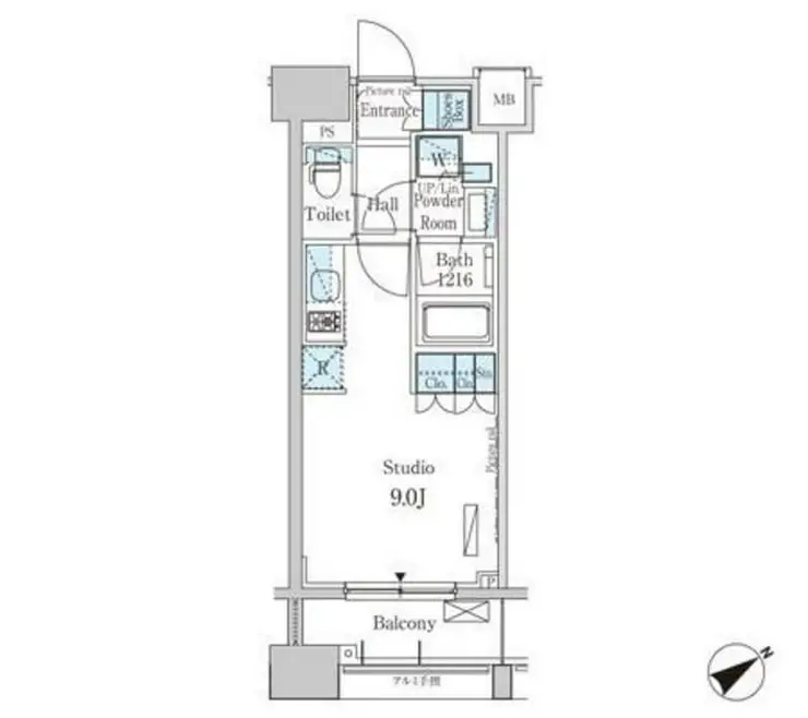 パークアクシス横浜山下町 4階階 間取り