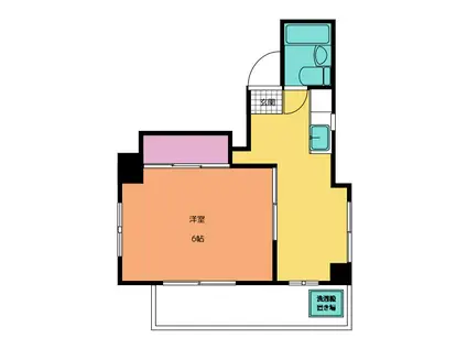 メゾン福原(1K/4階)の間取り写真