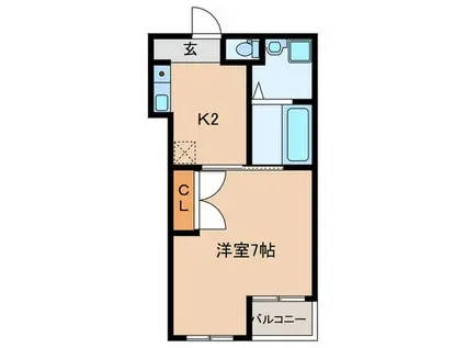 サンモールコート九条(1K/3階)の間取り写真