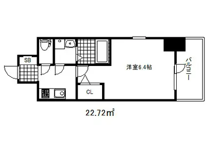 エスリードレジデンス神戸兵庫駅前(1K/12階)の間取り写真