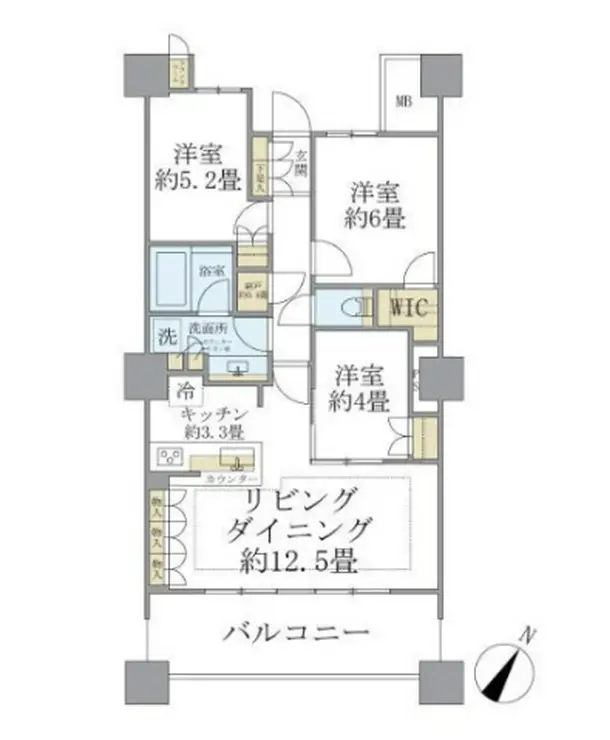 Brillia有明Sky Tower 23階階 間取り