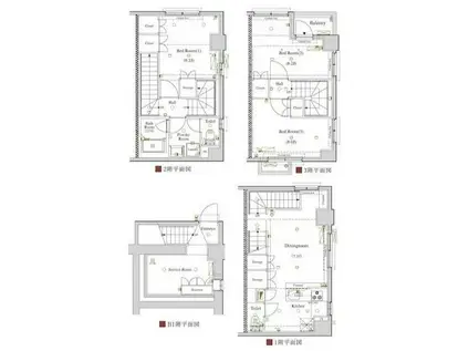ガラッシア渋谷本町(3SDK/3階)の間取り写真