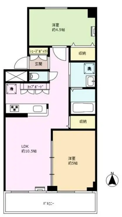 朝日広尾マンション 9階階 間取り