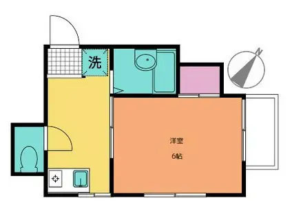 ローヤルコーポ(1K/2階)の間取り写真