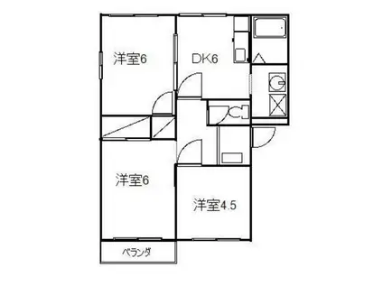 フレグランスC(3DK/2階)の間取り写真