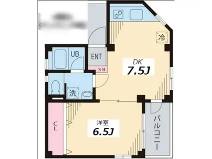 ヴェルジュール阿佐ヶ谷(1DK/1階)の間取り写真