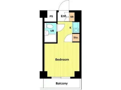 マリオン鶯谷第2(ワンルーム/2階)の間取り写真