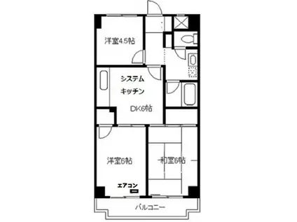 シャトーサンハイム(3DK/2階)の間取り写真