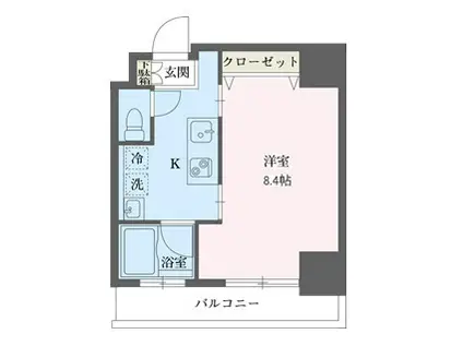 リーフコンフォート赤羽(1K/5階)の間取り写真