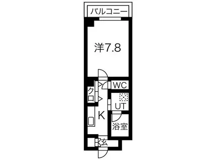 ルミエール野田阪神新館(1K/6階)の間取り写真
