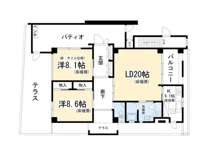 LE・GRAND井筒(2LDK/1階)の間取り写真