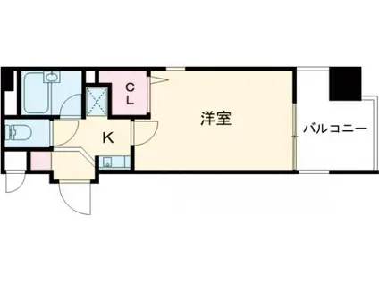 エスリード三宮フラワーロード(1K/3階)の間取り写真