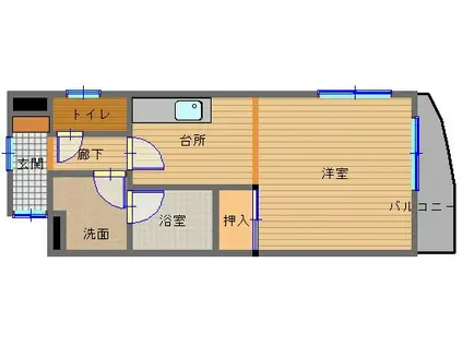 モンパルト万屋(ワンルーム/6階)の間取り写真