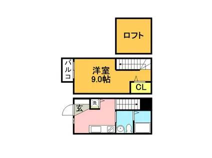 CIAO WAJIRO(1K/1階)の間取り写真