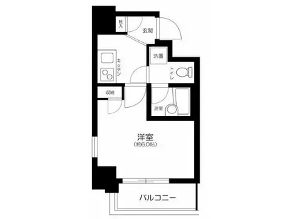 ヴェローナ錦糸町(1K/7階)の間取り写真