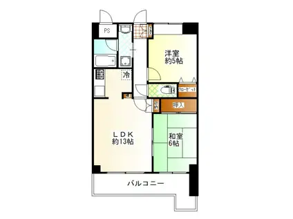 グローブガーデン(2LDK/3階)の間取り写真