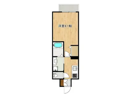 クロノス51新町VI(1K/5階)の間取り写真