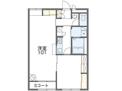 レオパレス柳澤(1LDK/2階)の間取り写真