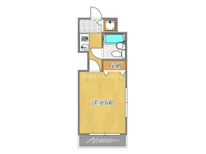 レジデンス仲村(1K/3階)の間取り写真