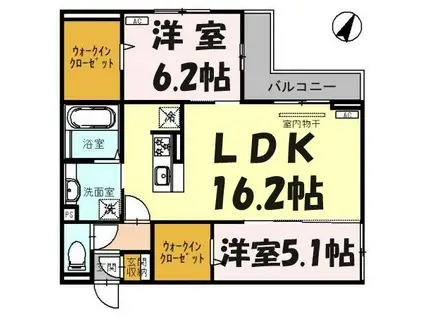 AVANZA BERL Ⅱ(2LDK/3階)の間取り写真