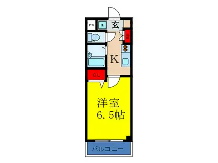 相川フラワーコート(1K/4階)の間取り写真