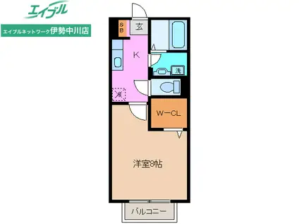 MARVELOUS(1K/1階)の間取り写真