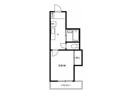 北上野ビル(1K/5階)の間取り写真