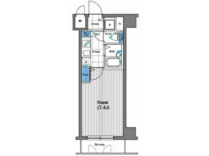 グランド・ガーラ三田(1K/6階)の間取り写真