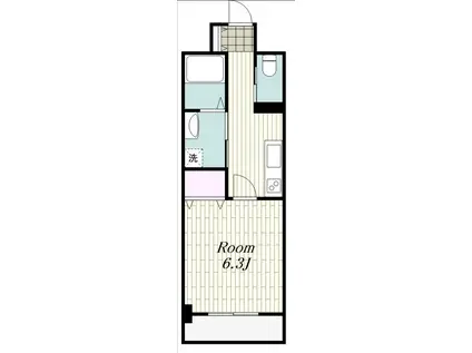 アンレーヴ門司駅前(1K/11階)の間取り写真