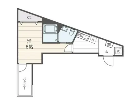 ソリッド東武練馬(1K/3階)の間取り写真