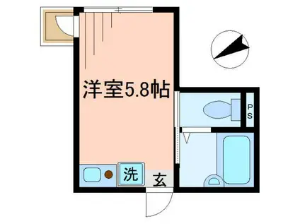 グランノーブル押上(ワンルーム/2階)の間取り写真