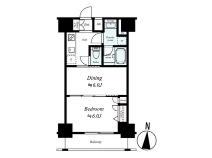 日神デュオステージ両国(1DK/10階)の間取り写真