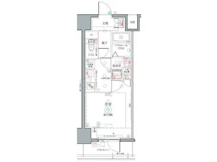 クレヴィスタ名駅南(1K/2階)の間取り写真