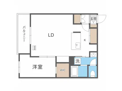 RFINON17(1LDK/1階)の間取り写真