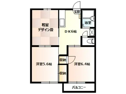 グリーンヒルズY(3DK/2階)の間取り写真
