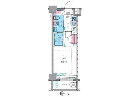 ジェノヴィア三ノ輪スカイガーデン(1K/6階)の間取り写真