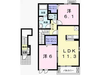 VIGOR12 II(2LDK/2階)の間取り写真