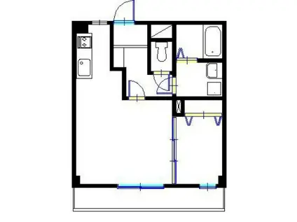 ローレルコート宮西(1LDK/3階)の間取り写真
