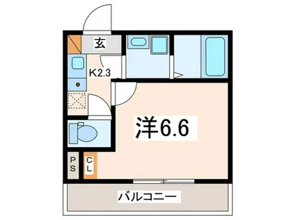 ジェイズワン(1K/3階)の間取り写真